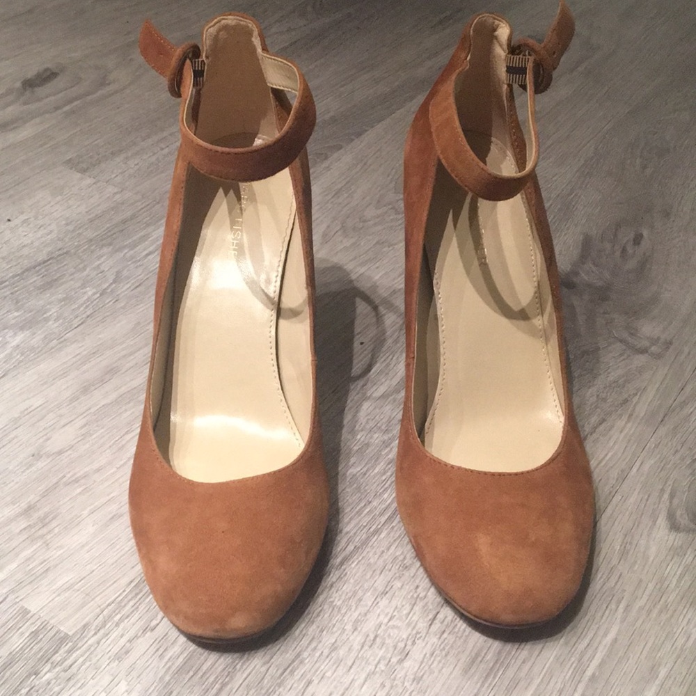 Marc Fisher- Suede Pumps with Ankle Strap- Issa